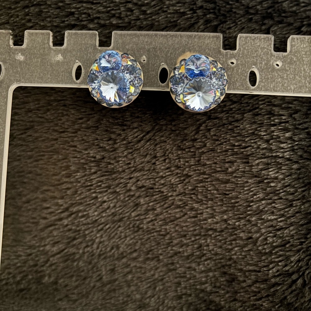 Elegant Blue Gemstone Earrings with Prong Setting